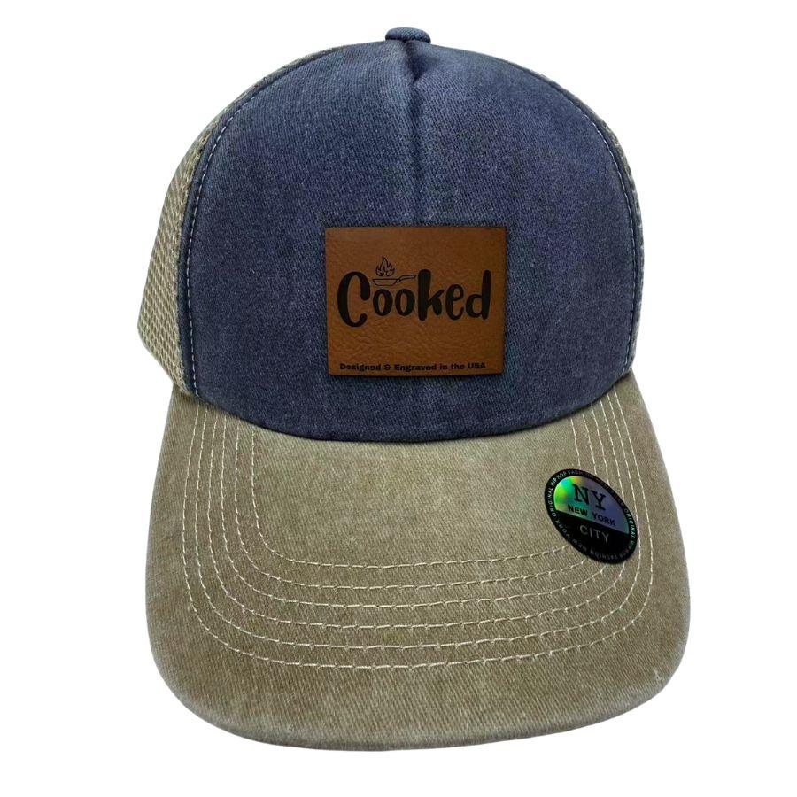 Wholesale Custom Laser Engrave Leatherette Patch Hat Cooked image