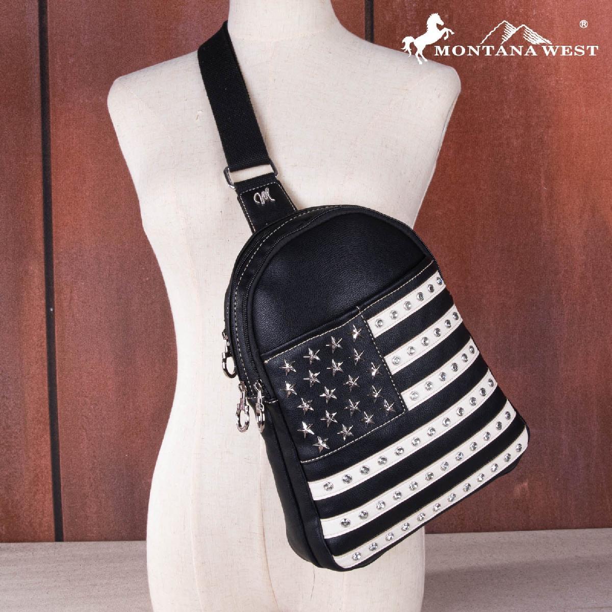 Montana West American Pride Crossbody Bag - Black image