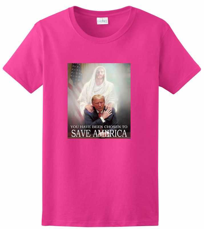 Trump "You Have Been Chosen To Save America" T-Shirts - Pink XXL