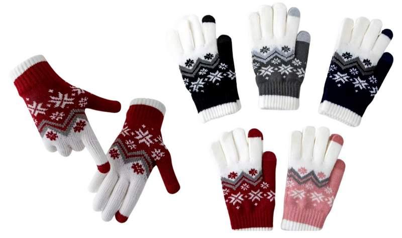 Snowflake Pattern Lady Winter Gloves image