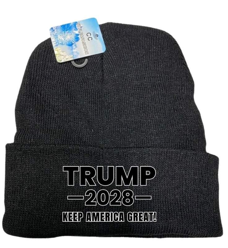 "Trump 2028 - Keep America Great" Winter Beanies - Black