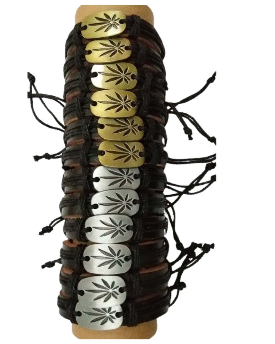 Marijuana Faux Leather Bracelet image