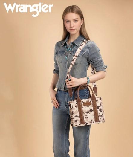Wrangler Camo Print Concealed Carry Tote & Crossbody - Brown image