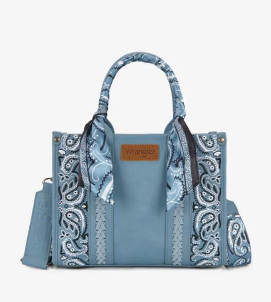 Wrangler Braided Paisley Bandana Tote Bag - Jean image