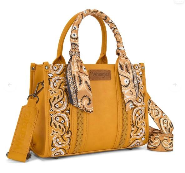 Wrangler Braided Paisley Bandana Tote Bag - Yellow image