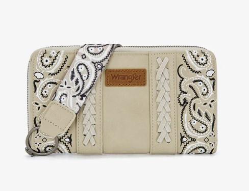 Wrangler Braided Paisley Bandana Wallet - Tan image