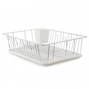 Better Chef 16-Inch Dish Rack in White with Cutlery Holder image