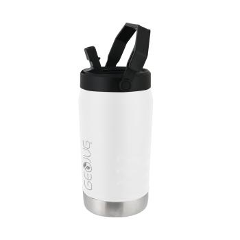 Brentwood GeoJug 40 Ounce Stainless Steel Insulated Water Bottle in Cream with Sports Lid image