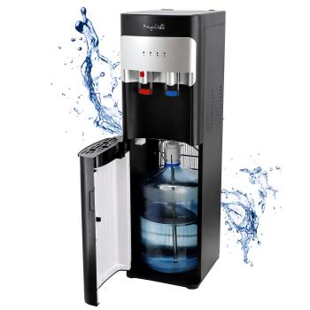 MegaChef Bottom Load Hot and Cold Water Dispenser in Black