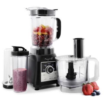MegaChef 8 Cup 1400W Knob Panel Blender with 5 Cup Food Processor and Two 24 Ounce On-The-Go Cup Combo Set