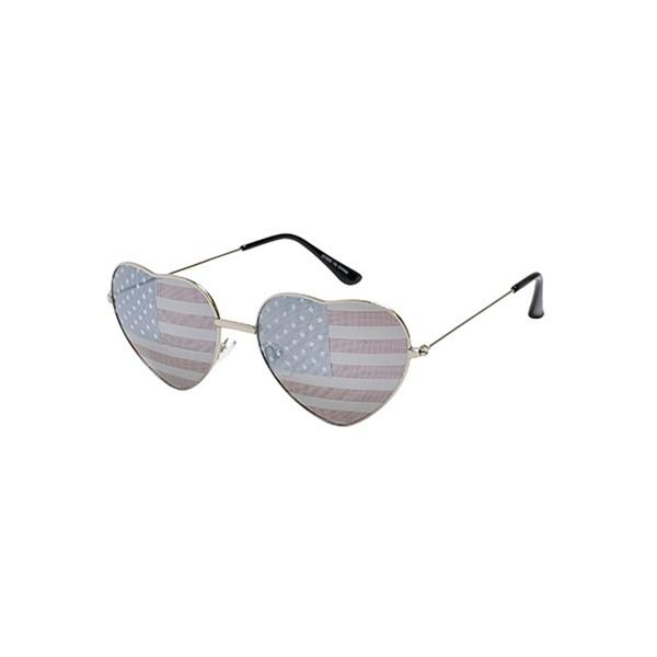 USA Flag Heart Lens