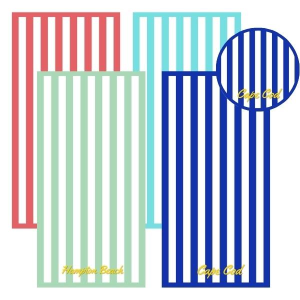 Cabana Classic Stripe- Custom Embroidered Namedrop Towels image