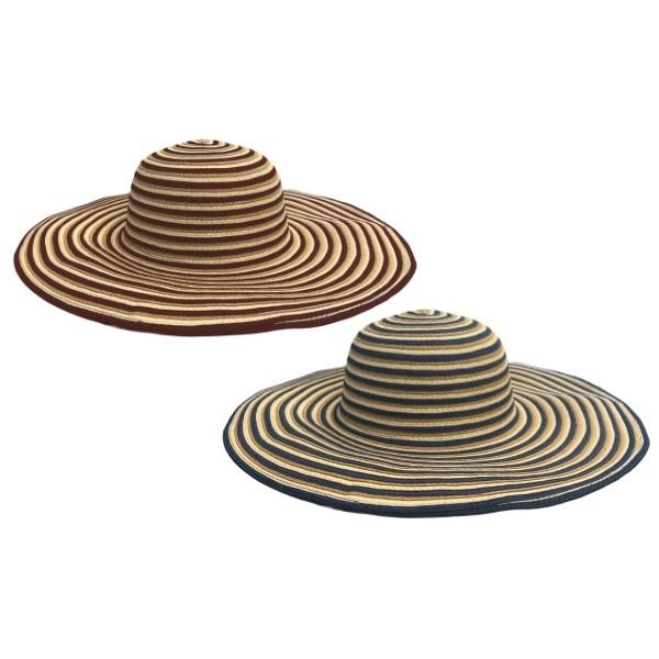 Paper Striped Floppy Hat image