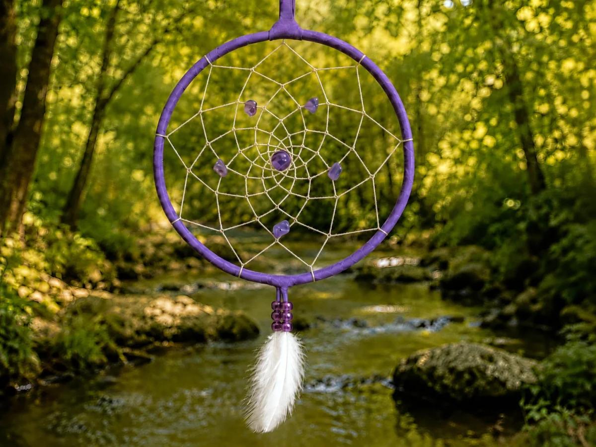12 Inch Dream Catcher with Ostrich Plumes image