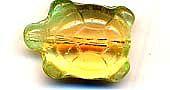 14x19mm Amber Turtle Bead image