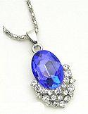 Saphire Blue Rhinestone necklace image