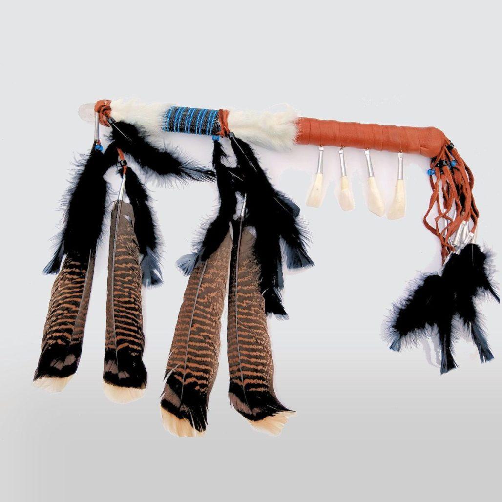 Crystal Staff, Native American Crafts, Medicine Wand, Artifact Replica image