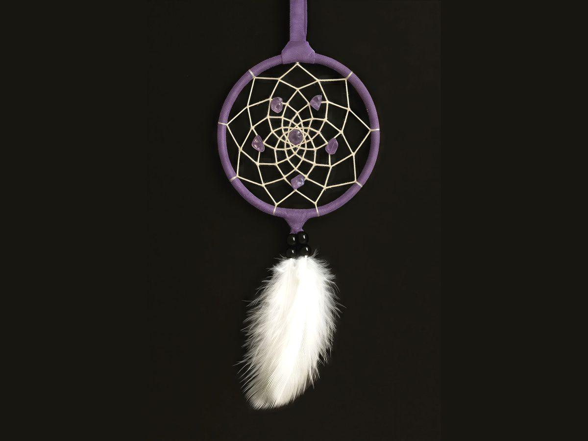 5 Inch Dream Catcher with Ostrich Plumes image