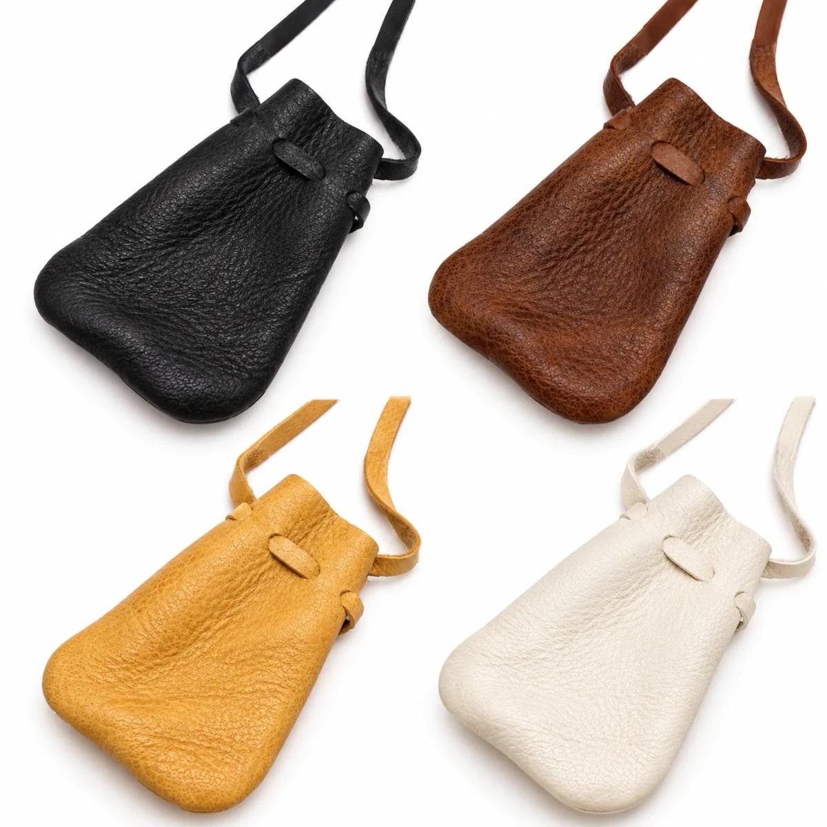3 Inchx3.75 Inch Medium Fringed Buckskin Medicine Bag with Neck Strap image