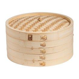 Joyce Chen® 2-Tier Bamboo Steamer Baskets with Lid (12 In.) image