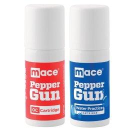 MaceĀ® Brand Replacement OC Pepper Gun and Practice Water Cartridges for Pepper Guns