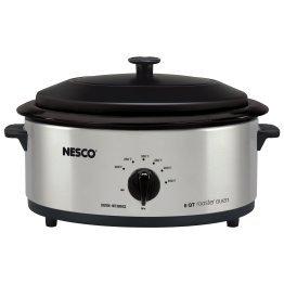 NESCO® 6-Qt. 750-Watt Roaster with Porcelain Cookwell (Silver) image