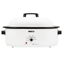 NESCO® 18-Qt. 1,450-Watt Roaster with Porcelain Cookwell (White) image