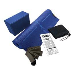 GoFit® Complete Yoga Kit with Yoga Mat, Foam Block, Strap, Yoga Pose Wall Chart, and Carrying Bag image
