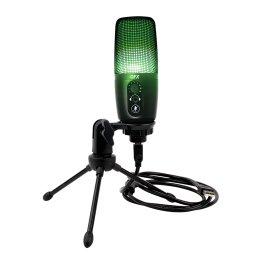 QFX® M-192 Ultra-High-Resolution USB Microphone with RGB Studio Lights and Desk Tripod Stand image