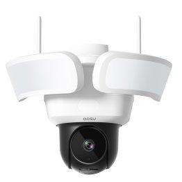 aosu Floodlight Cam Pro 360° PTZ Motion-Sensing Wi-Fi® AI-Smart 3K Security Camera with 2 Wired Integrated LED Flood Lights, 2,600 Lumens image