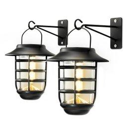 Home Zone Security® Solar-Powered Wall-Hanging Lights with Brackets, ELJ6792V, 2 Count image