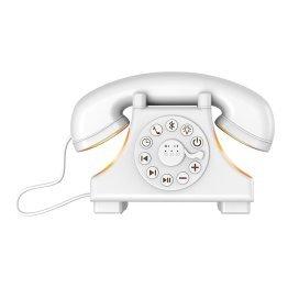 Priority Products Retro Telephone-Shaped Sleeping Machine with Bluetooth® Speaker and Night-Light (White) image
