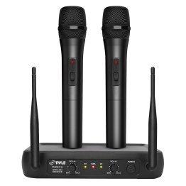 Pyle® VHF Dual-Channel Fixed-Frequency Wireless Microphone System with 2 Handheld Microphones, Adjustable Volume, PDWM2135 image