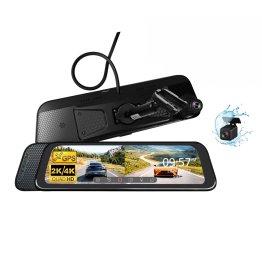 Rydeen® 10-In. Dual-Channel Digital Rearview Mirror Monitor with Touch-Screen Display, 4K/2K Front and 1080p Rear Cameras, GPS, Wi-Fi®, R10X-SPL