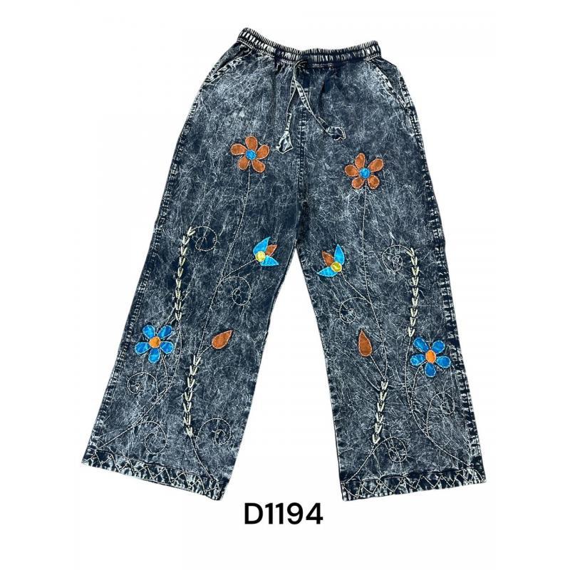 Cotton Floral Artwork Blackstone Palazzo Pant image