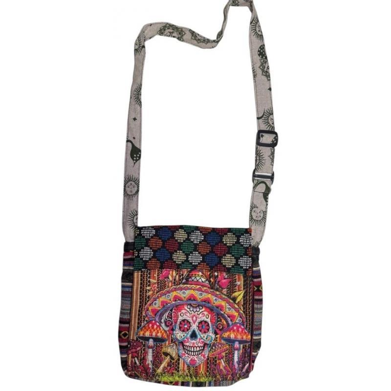 Cotton Mushroom Crown Skull Mini File Bag image