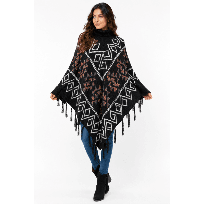 Fringe 100% Acrylic Lady's Poncho image