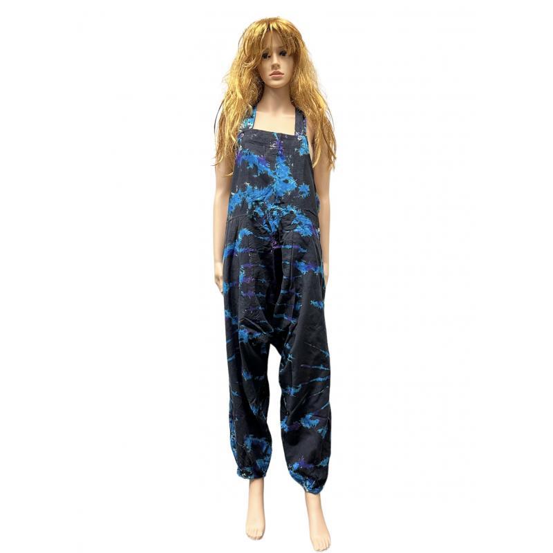 Cotton Tie Dye Multi Harem Overall Wholesale (D289) image
