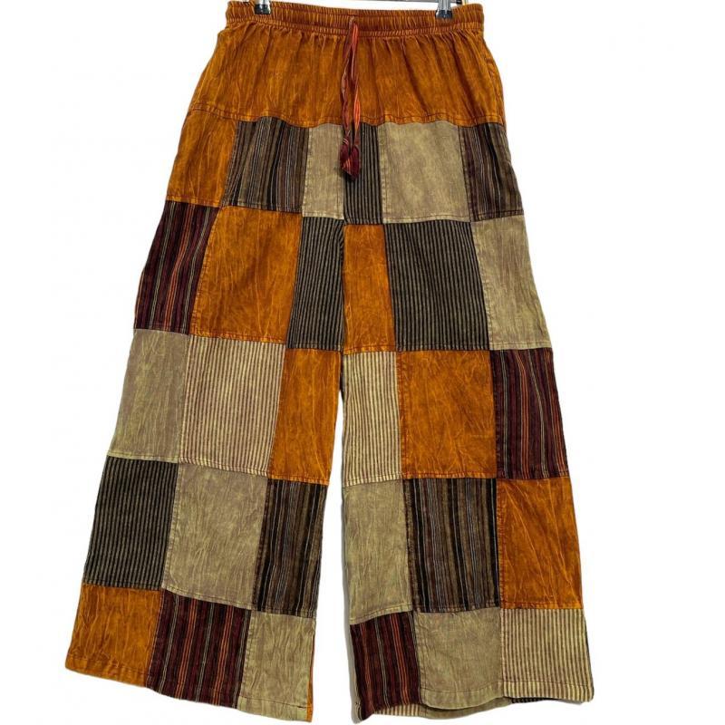 Cotton Multi Patchwork Mountain Palazzo Pant image