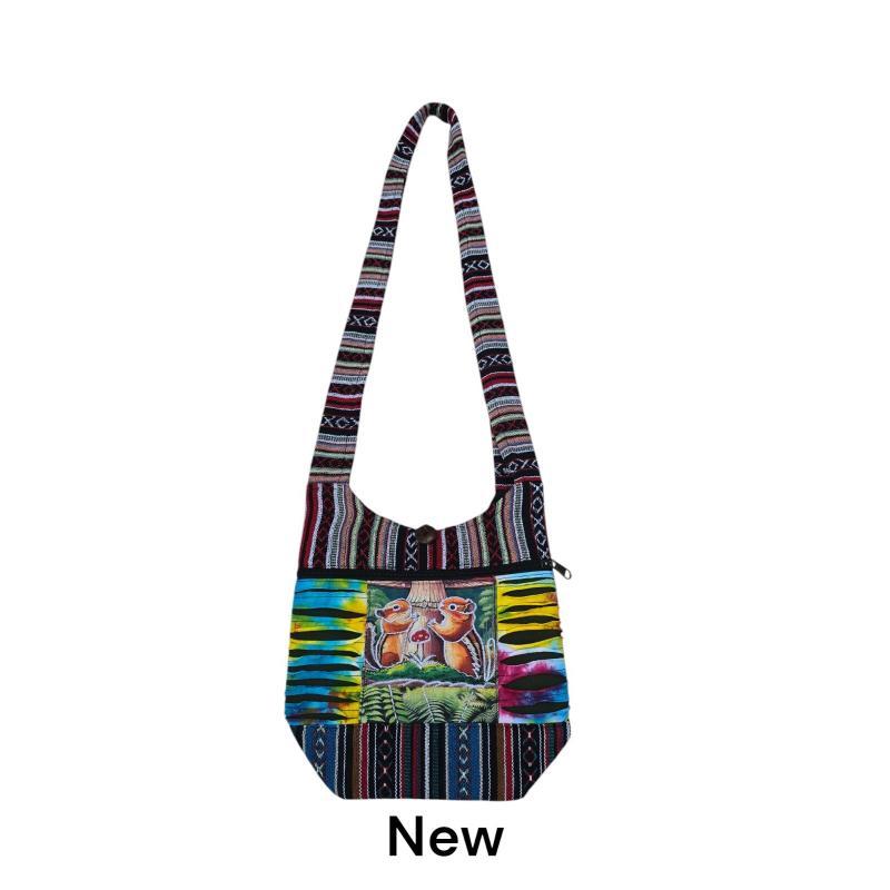 Cotton Multi Patch Razor Squirrel Mini Bag image