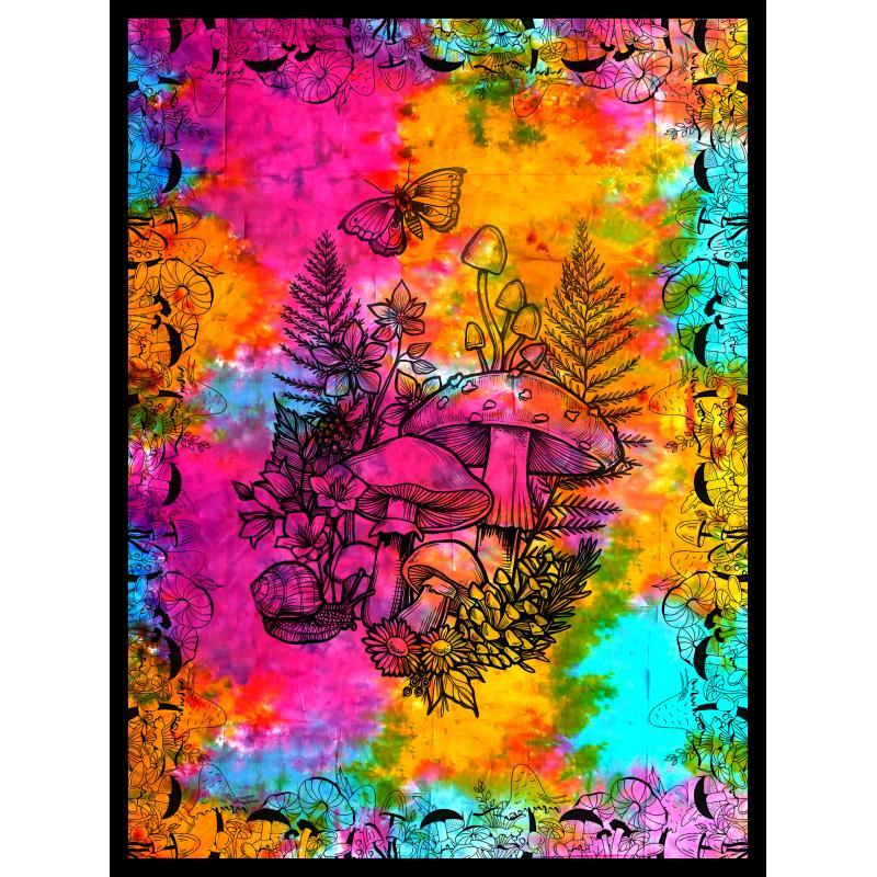 Butterfly Mushroom Tapestry B24
