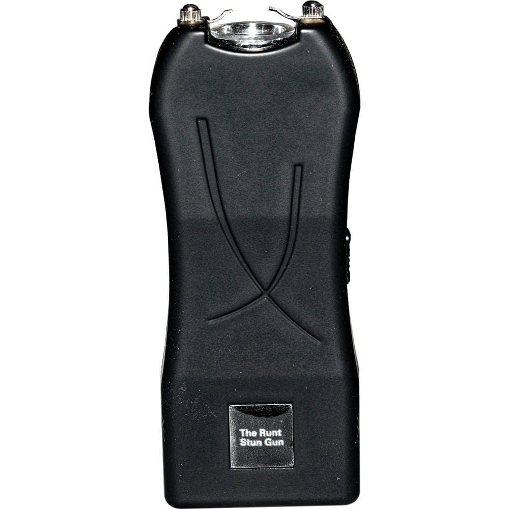 Runt Rechargeable Stun Gun with LED Flashlight and Wrist Strap Disable Pin 80,000,000V - 4.5 Milliamps, 100-Lumen Light, Rubberized Grip, Nylon Belt Holster, Lifetime Warranty