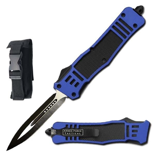 9" Blue Ghost OTF Tactical Automatic Out Of The Front Pocket Knife image