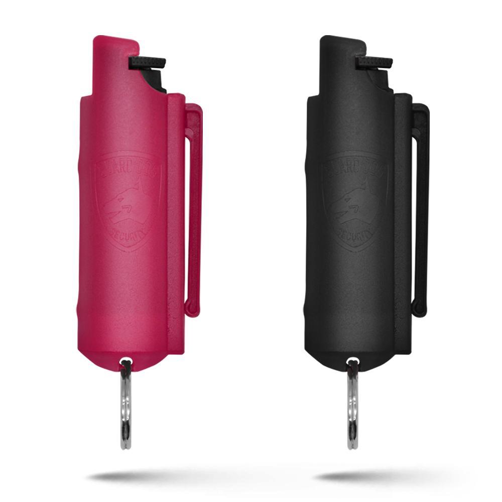 His & Hers Personal Defense Pepper Spray Keychain W/ Belt Clip - Quick Action 2 Pack image