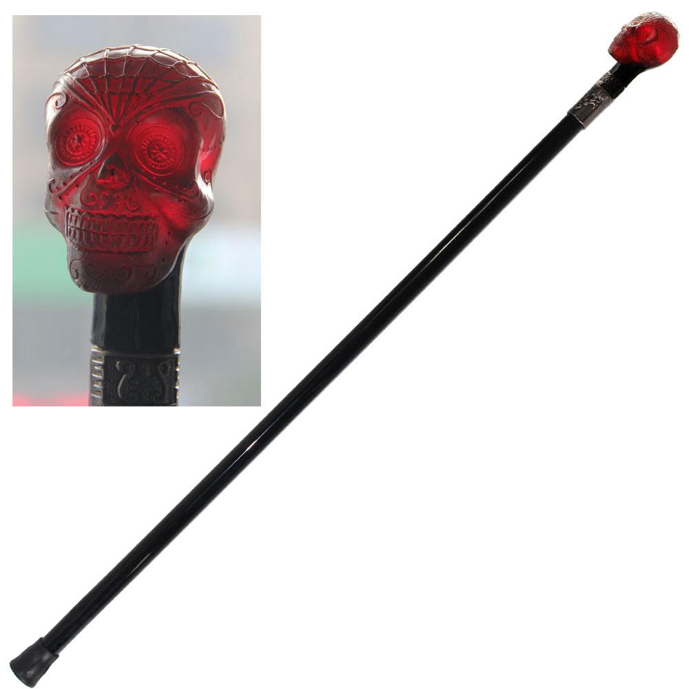 35" Day Of The Dead Skull Walking Stick Cane image