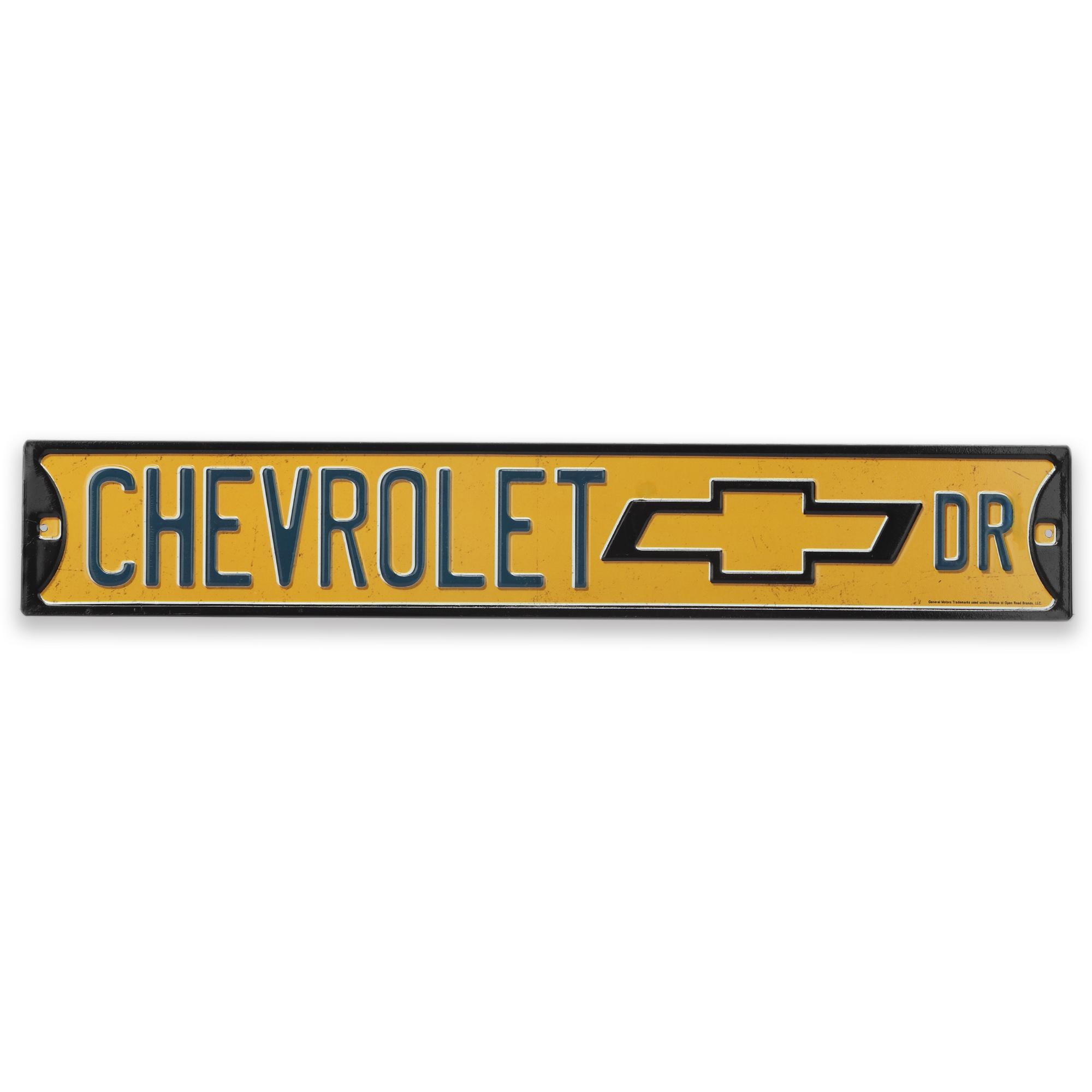Chevrolet Drive Embossed Metal Street Sign image