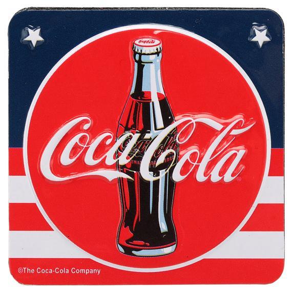 Coca-Cola Flag Embossed Metal Magnet image
