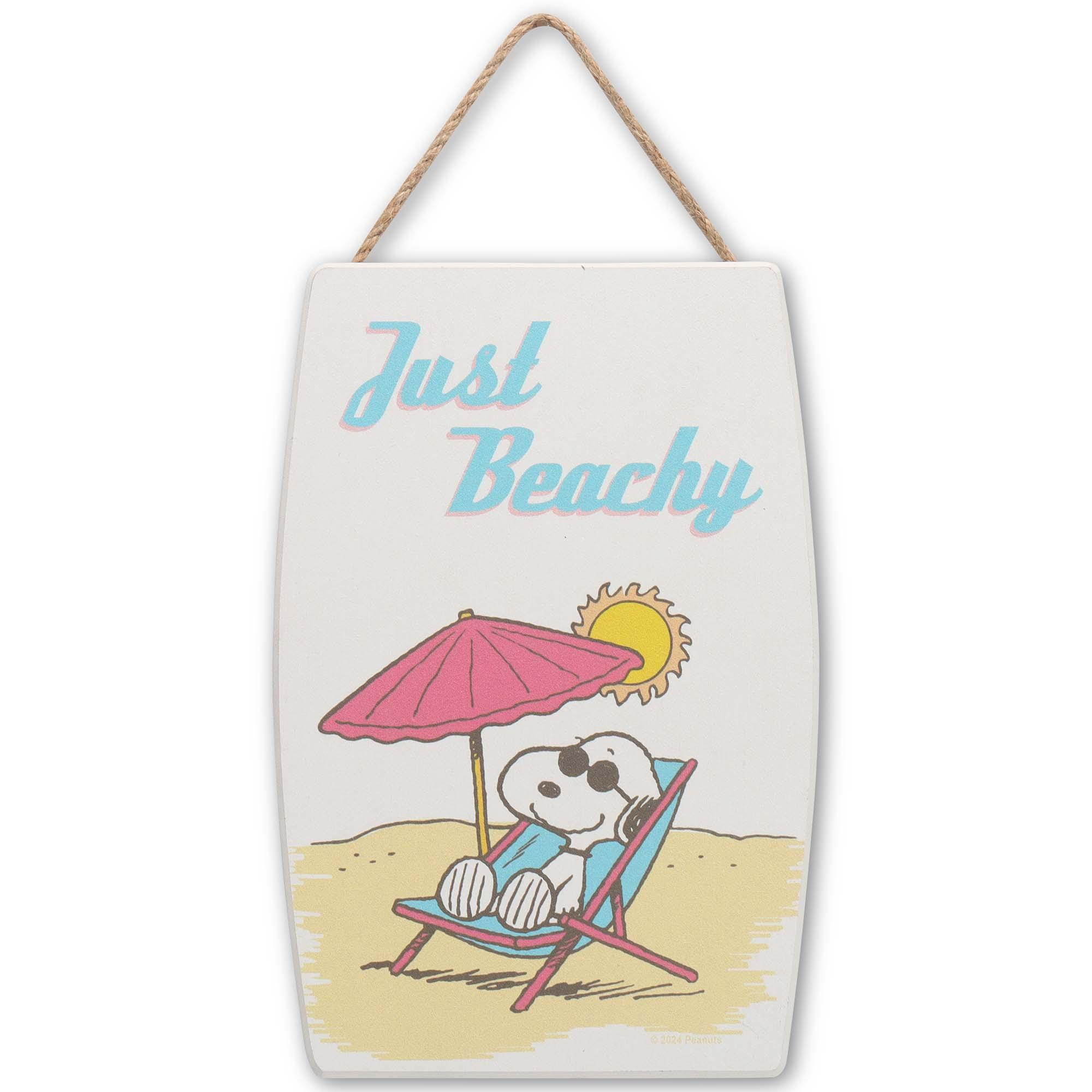 Peanuts Snoopy Just Beachy Hanging Wood Wall Decor image