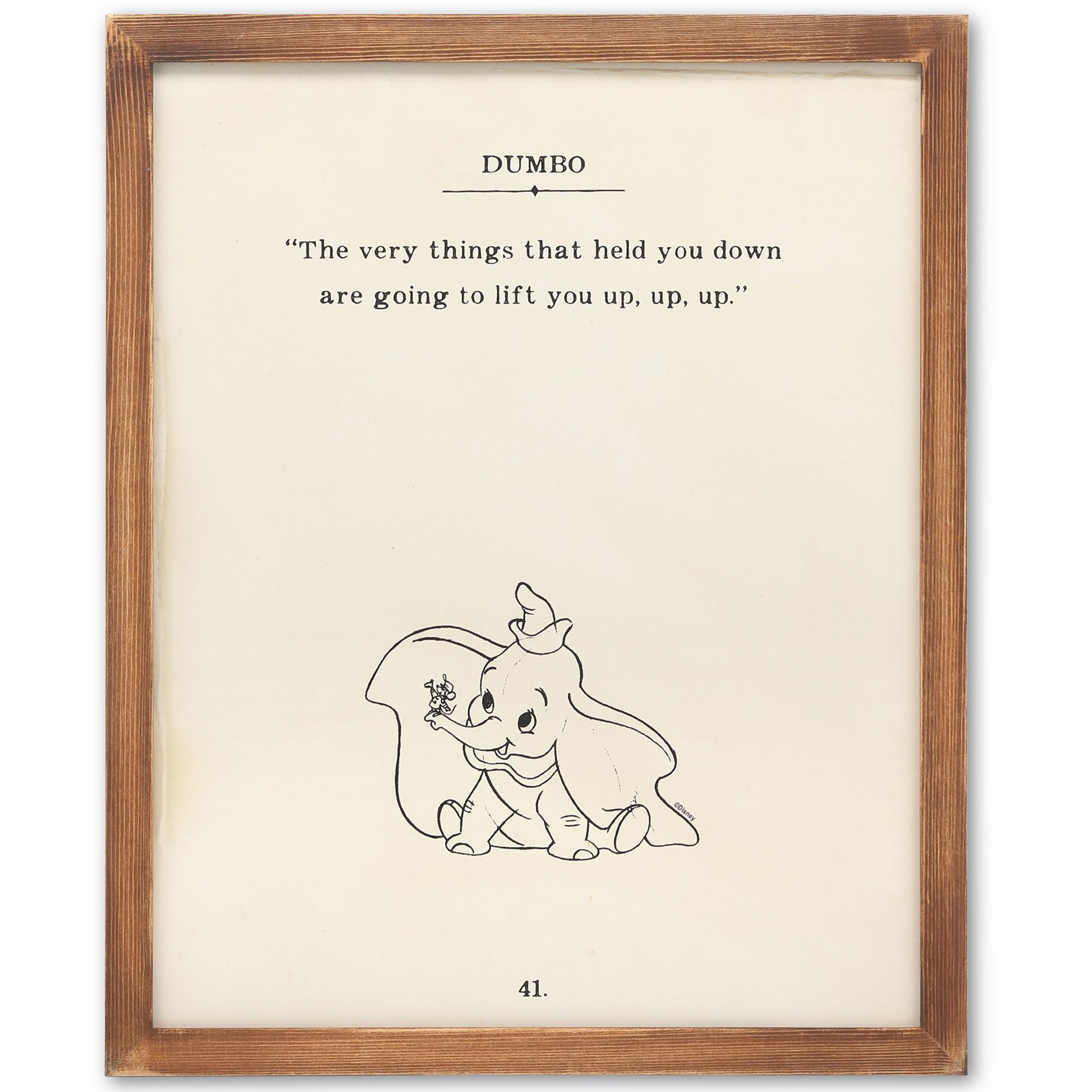 The Very Things That Bring You Down Dumbo Framed Wood Wall Decor image