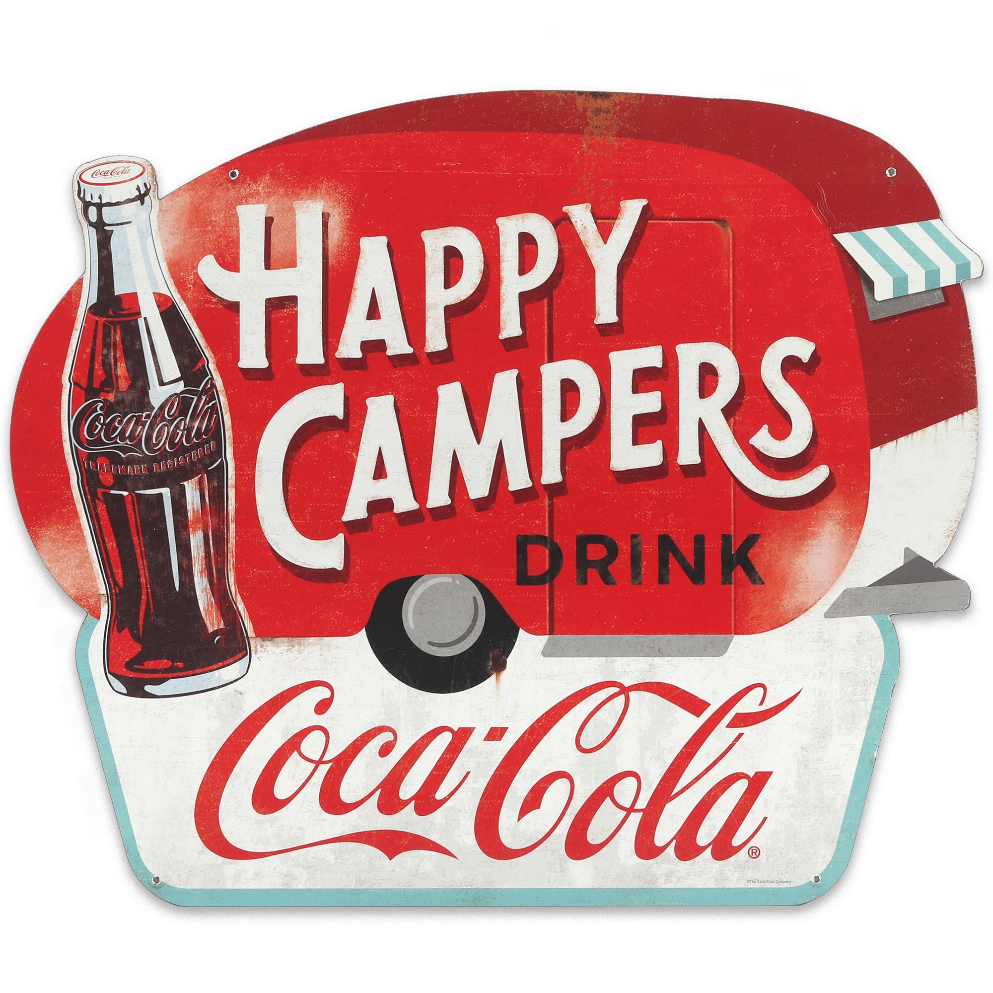 Coca-Cola Happy Campers Metal Wall Decor image